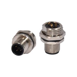 China M12 can bus connector cable and can bus 3pin male cable connector panel mount solder type on sale