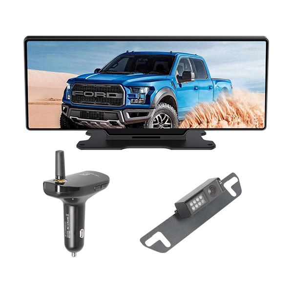 Cheap 12 Inch Screen RV Wireless Backup Camera Mirror System With Dashcam for sale