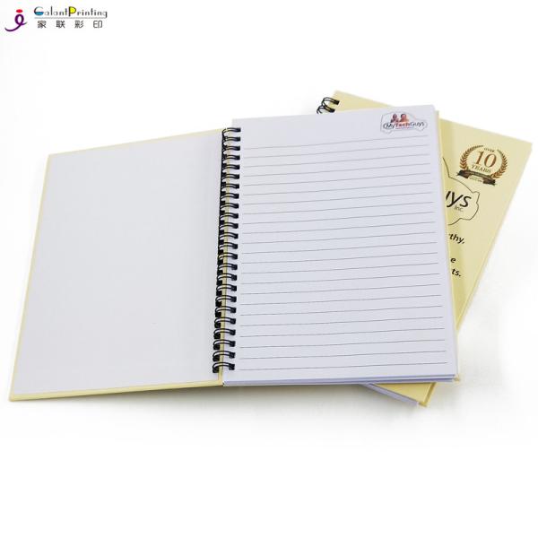 Cheap Bulk Custom Diary Printing / Glossy Finishing Spiral Bound Notebook Printing for sale