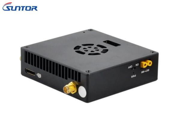 Cheap 2W Power Output Drone Video Transmitter , COFDM Video Transmitter With Dual IP Cameras for sale