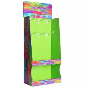 China Pet / Retail Store Corrugated Cardboard Display Stand With Hook on sale