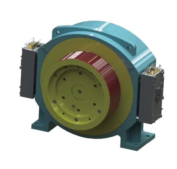 Cheap ZFW480L S Elevator Traction Machine Dia 450 / 480mm Weg Permanent Magnet Motor for sale
