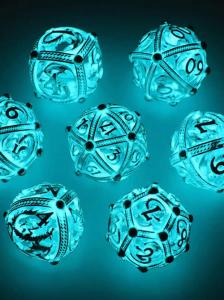 Polyhedron Dungeons and Dragons in the Dark DND Resin Dice Custom Sharp