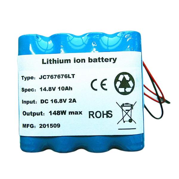 Cheap Rechargeable 14.8V 10Ah Lithium Polymer Battery Pack With SMBUS for sale