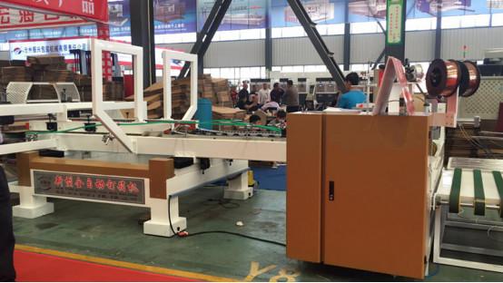 Cheap High Speed Fully Automatic Carton Stitching & Gluing Machine / Corrugated Box Stitcher & Gluer for sale