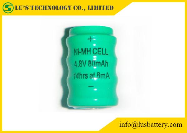 Cheap 80mah 1.2 V Rechargeable Battery Button Cell NIMH Material Long Service Life for sale