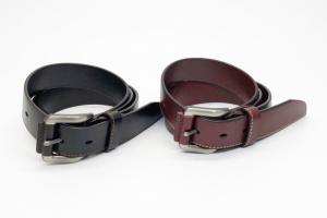 Genuine Mens Casual Leather Belt 3.8cm Width With Contrast Color Stitching