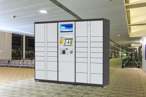 China Winnsen Luggage Lockers For Indoor Public Place Use With Advertising Screen Multi Payment Devices Optional on sale