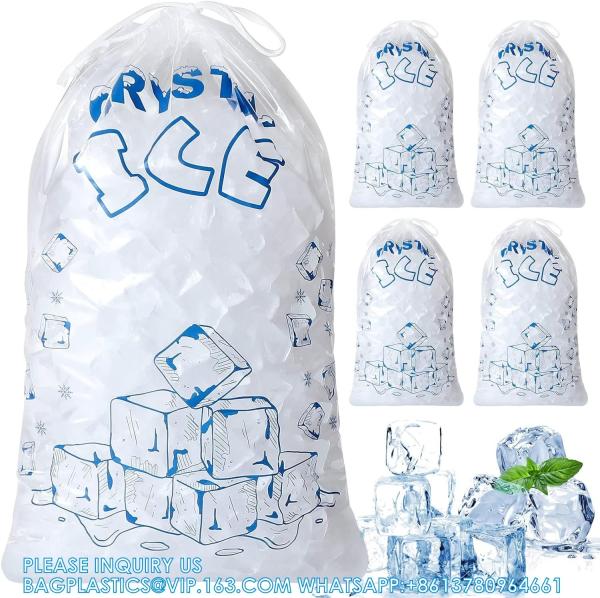 Cheap Ice Bags for Ice Machine, Heavy-Duty Reusable Ice Cube Bags, Portable Storage and Freezer Keeper for sale