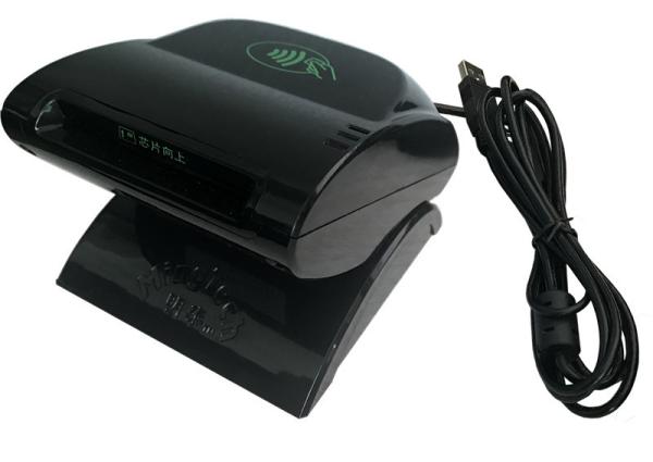 Cheap RS232 Contact Smart Card Reader , Desktop Card Reader ISO 14443 for sale