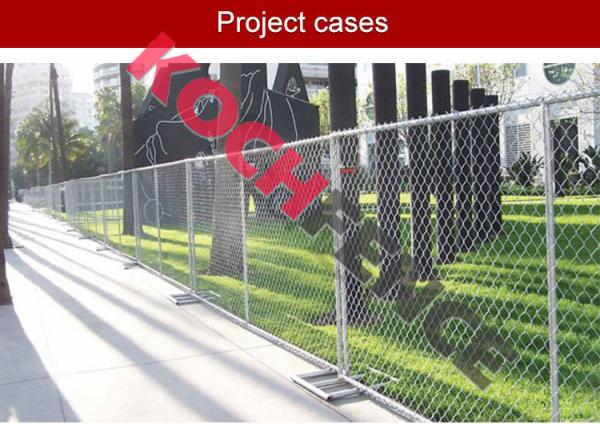 Cheap Galvanized Temporary Chain Link Fence , Welded Wire Fence For Construction Site for sale
