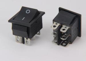 Best Push Button 5 Pin Rocker Switch , 15A Black Rocker Switch ON ON / ON OFF wholesale