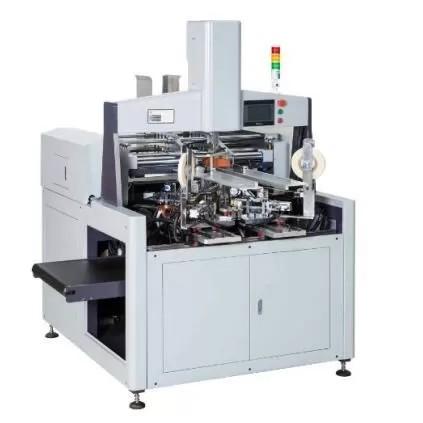 Cheap PLC Control Confectionery Box Corner Pasting Machine 75pcs/min for sale