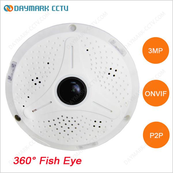 Cheap 360 degree panoramic surveillance 3 megapixel ip camera with night vision for sale