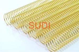 Best Gold-Plated Durable 1-3/8 Inch Spiral Binding Coil For High-End Notebooks wholesale
