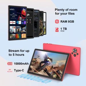 Best C Idea Android 14 Tablet 2k Screen Educational Tablet for Students with Keyboard and Mouse CM10500 Plus Red wholesale