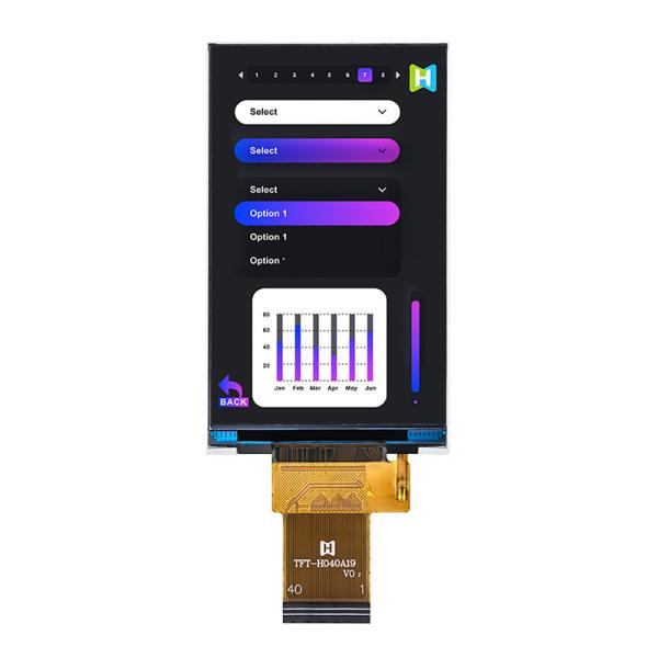 Cheap 4.0-inch 480x800 full-color TFT LCD/plug-in FPC/ST7701S controller/high brightness IPS full-viewing angle LCD display/STM32/RK series/RGB interface wide temperature TFT for sale