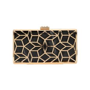 Best Cubes Pattern Gold Hollow Out Clutch Frame OEM ODM wholesale