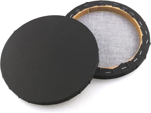 Cheap Round Black Stretched Canvas Board Customize Size For Oil Acrylic Gouache Crafts for sale