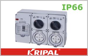 5 Pin  IP66 Weatherproof Switch Socket 32 Amp with RCD Switchboard
