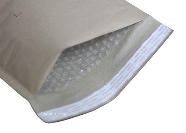 Cheap Multi Functional Kraft Paper Bubble Mailers Offset Printing With 2 Sealing Sides for sale