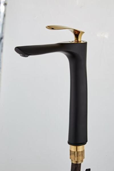 Cheap Tall Body Black Powder Coat ODM Wash Hand Basin Taps for sale