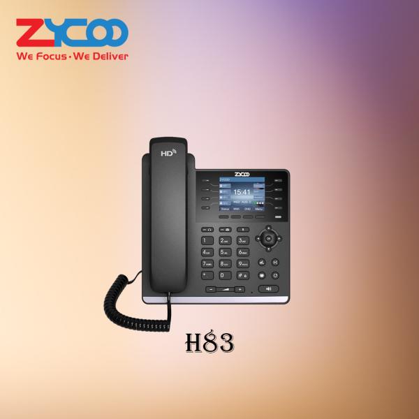 Cheap Zycoo H83 Four Lines Sip Desktop Phone With 4 SIP Accounts Support for sale