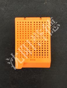 Biopsy Square Holes Orange Embedding Cassettes , Tissue Embedding Molds