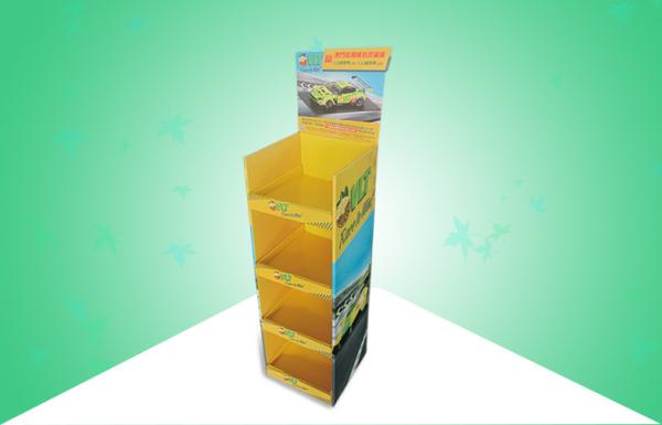 Cheap Strong Stable 4 Shelf POS Cardboard Displays , pop display racks for sale