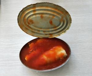 425g Oval Tin Packed Canned Sardine Fishes In Tomato Sauce From Chinese Packer