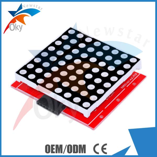 Cheap 8 x 8 Dot Matrix Driver Module , 2 in 1 74HC595 Chip Red LED Display Board Kit for sale