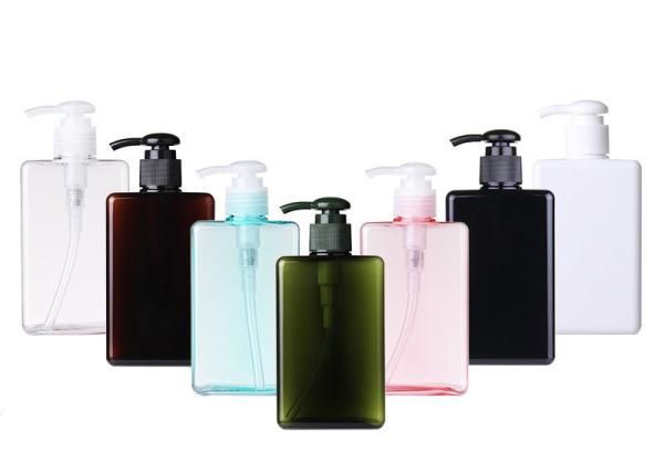 Cheap 280ml Empty Lotion Bottle ,  Square Plastic Lotion Bottle Packaging Shampoo Usage for sale