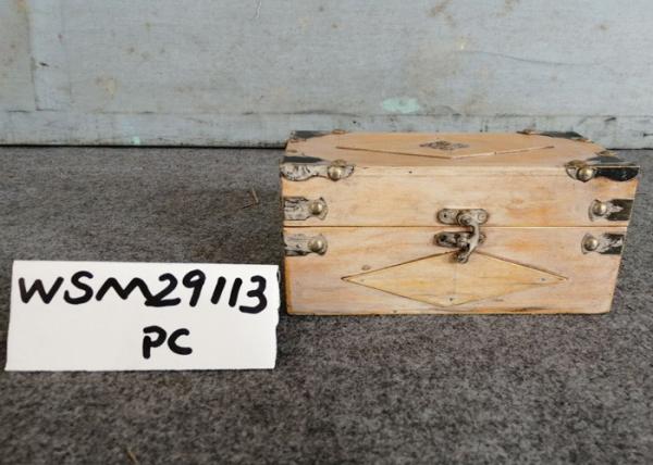 Cheap 19x10x9.5 Non Woven Lining Wooden Storage Trunks for sale