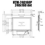 240X160 Graphic LCD Module FSTN Positive Display With White Backlight ST7529