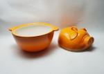 Best Pig Shaped Ceramic Baking Bowls With Covered Lid Hand Painted Stoneware Earthenware wholesale