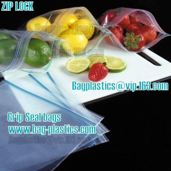 Zipper Plastic Slider Zip Lock Storage bag, food grade PP PE Zip lockkk bag / clear plastic food bag / zip lock bag for foo