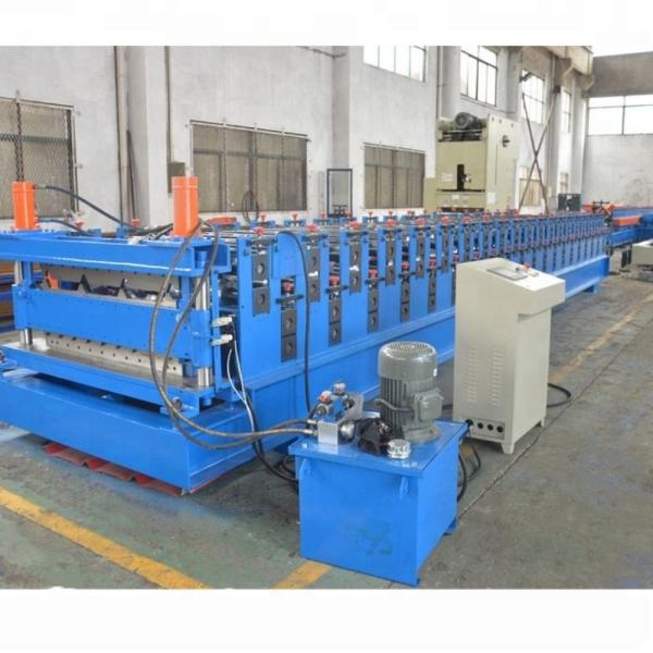 Cheap Peru TR4 And Corrugated Double Layer Roll Forming Machine 10-12 Meters/Min for sale
