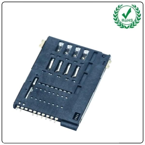 Cheap 6+2 Pin Sim Card Slot Adapt For Iphone Push Push Type Without Column Connector for sale