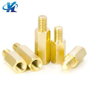 China Hot Sale Factory Price M2 M2.5 Brass Hexagon Stud Bolt Single Head Isolation Column Circuit Board Wiring Copper Stud on sale