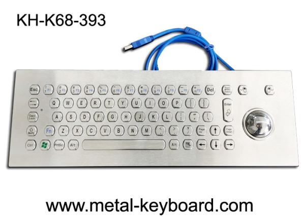 Cheap FCC IP65 Panel Mount Computer Keyboard With 45mm Trackball for sale