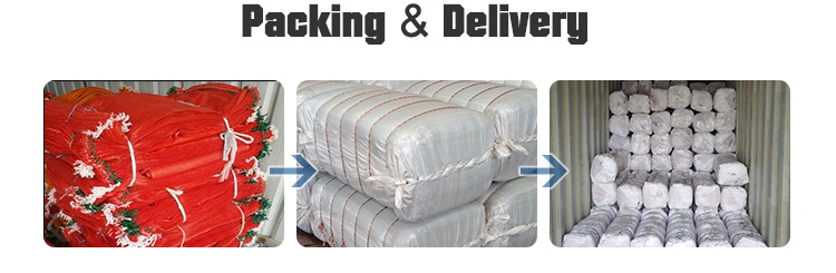 Swing Bottom Sewing PE Raschel Mesh Packaging Net Bag for Cabbage Handling Solution