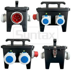 Best Syntax MP12 Polycarbonate Distribution Box 32 AMP Three Phase With RCDs Handy Temporary Waterproof Socket Box wholesale