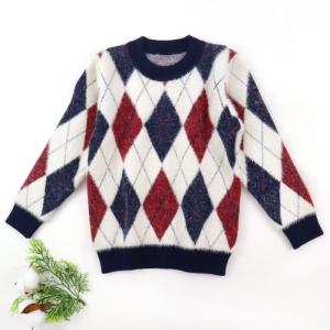 Best Children's Jacquard Pattern Kid Knitted baby pullover Furry Sweater wholesale