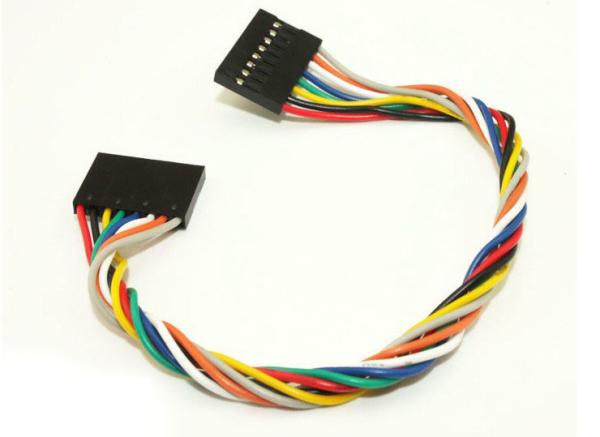 Cheap 20CM Dupont Jumper Wires 8 Pin DuPont Line With With 2.54mm Spacing Pin Headers for sale