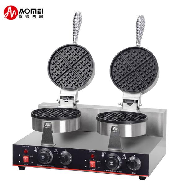 Cheap Double Plate Belgium Waffle Baker Waffle Maker Machine for Waffles and Timer Feature for sale