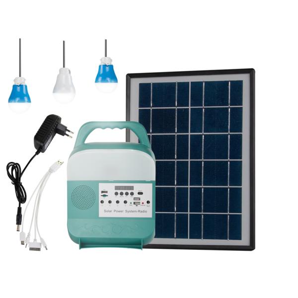Cheap Mini Radio Solar Home Lighting System With Torch Home Kit Power Bank for sale