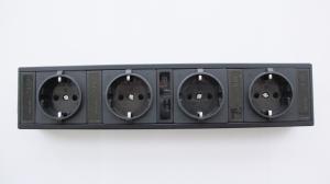 China German 4 Outlets European Power Strip Bar With Line Attached Connector IEC 320 on sale