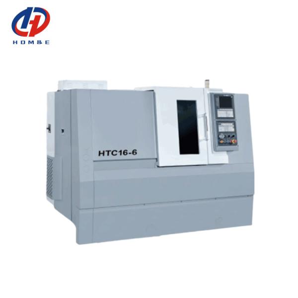 Cheap Small Parts Machining CNC Lathe Machine HTC16-6 Sleeve Spindle Gang tool Slant Bed CNC Lathe for sale