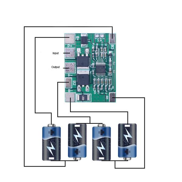 Cheap 4S 12.8V 8A LiFePO4 BMS Battery Management System With 20A Current Limit for sale
