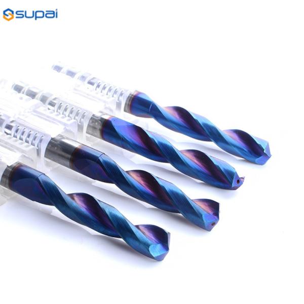Cheap High Precision 5 XD Tungsten Carbide Drill Bits Inner Coolant With Brazer Coating for sale